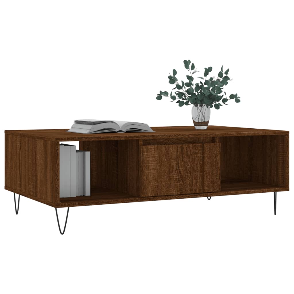 Coffee Table Brown Oak 104x60x35 cm Engineered Wood