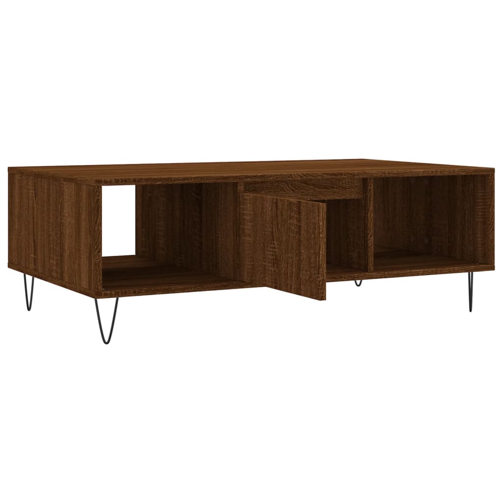 Coffee Table Brown Oak 104x60x35 cm Engineered Wood