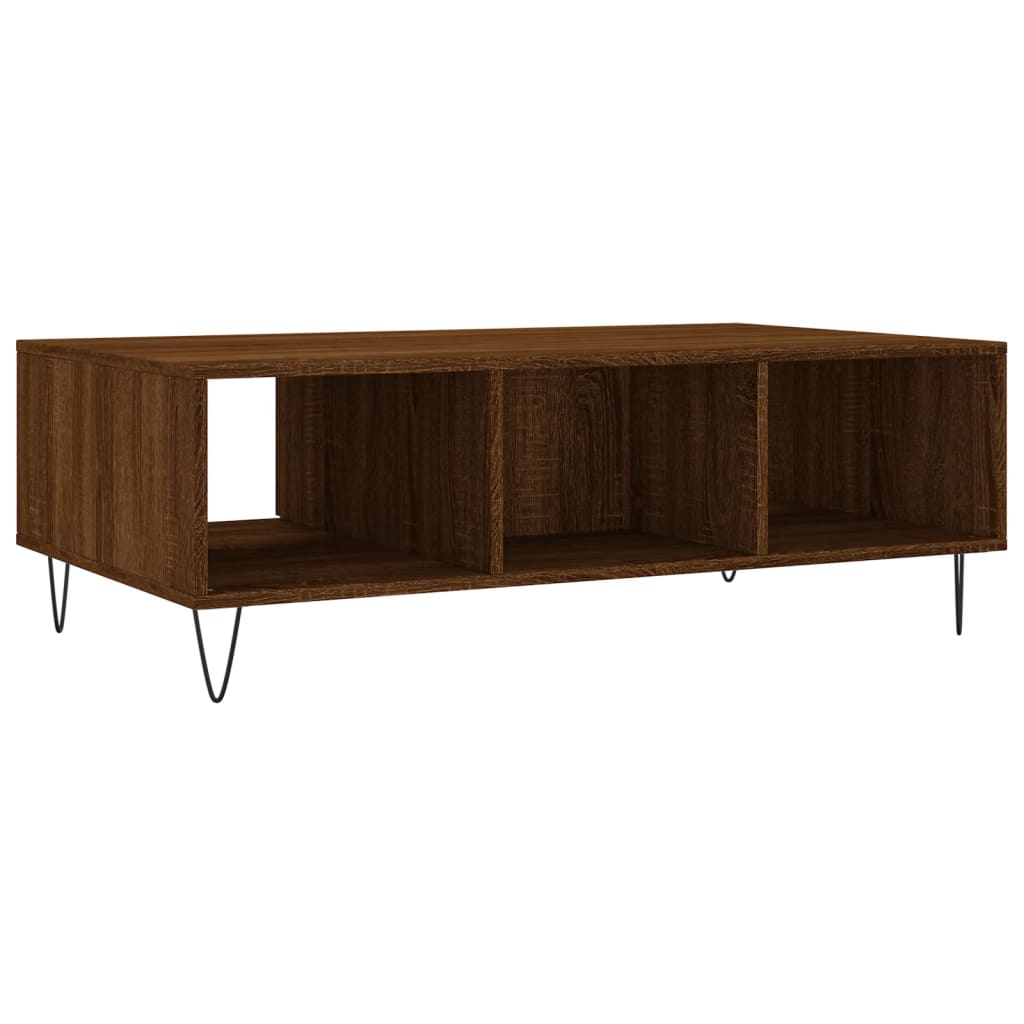 Coffee Table Brown Oak 104x60x35 cm Engineered Wood