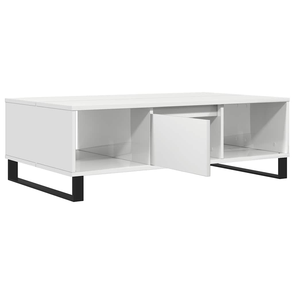 vidaXL Coffee Table High Gloss White 104x60x35 cm Engineered Wood