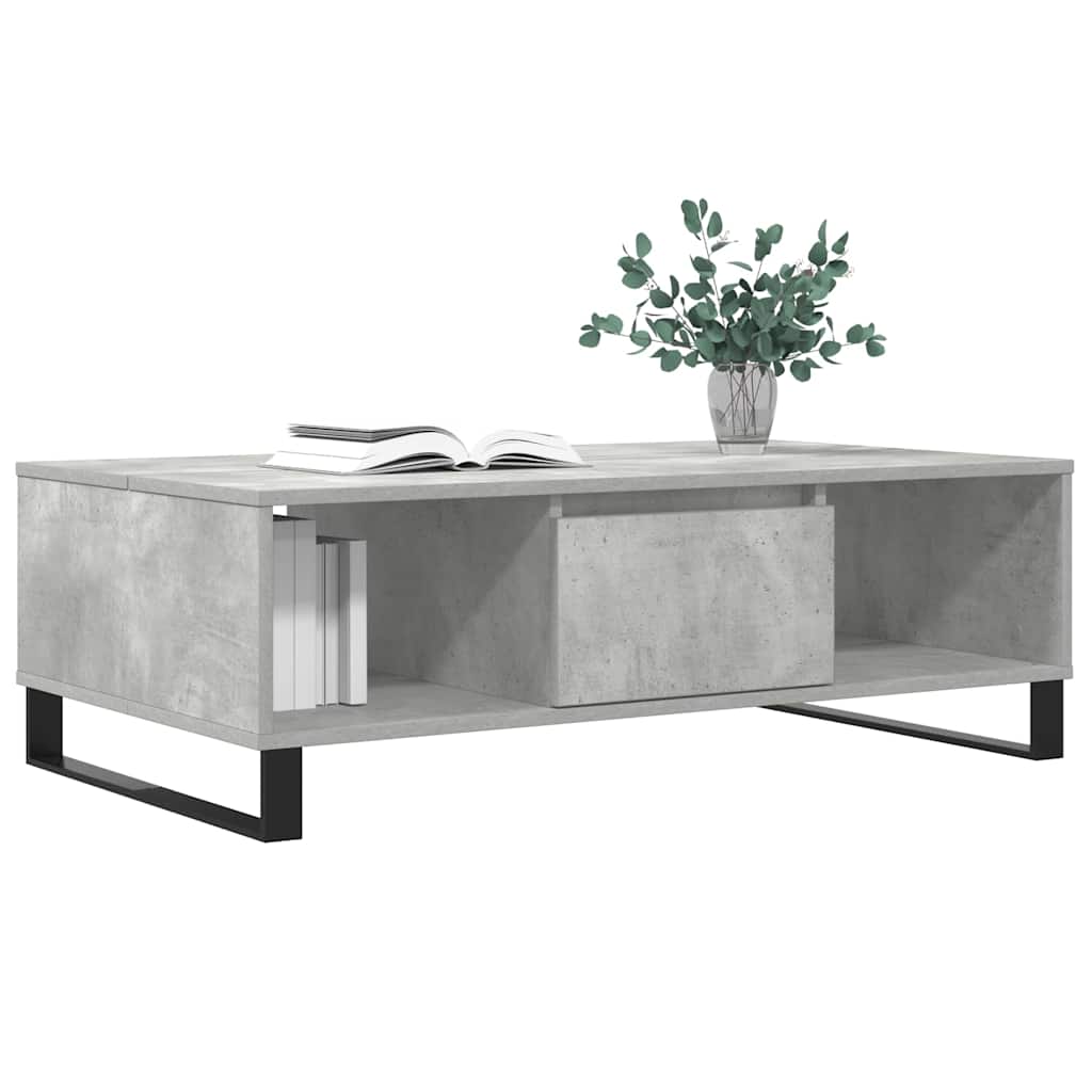 Coffee Table Concrete Grey 104x60x35 cm Engineered Wood