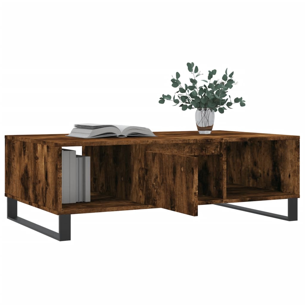 vidaXL Coffee Table Smoked Oak 104x60x35 cm Engineered Wood