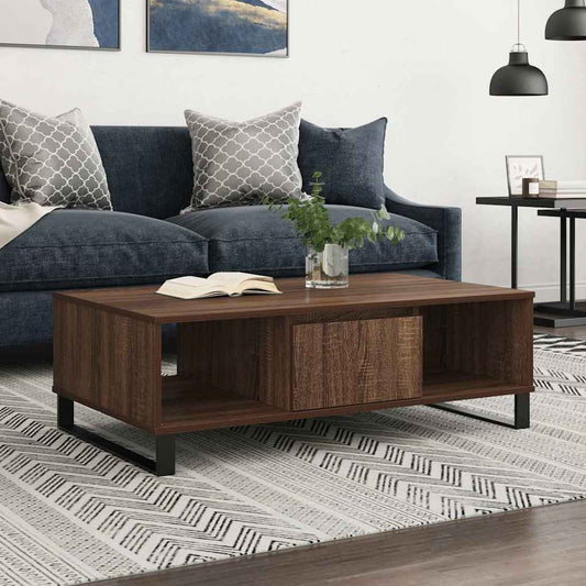 Coffee Table Brown Oak 104x60x35 cm Engineered Wood