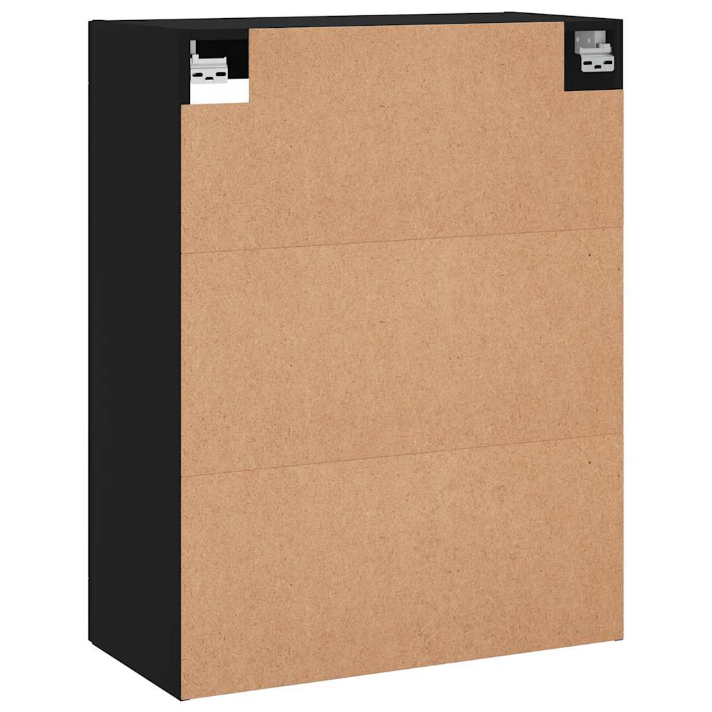 Wall Mounted Cabinet Black 69.5x34x90 cm