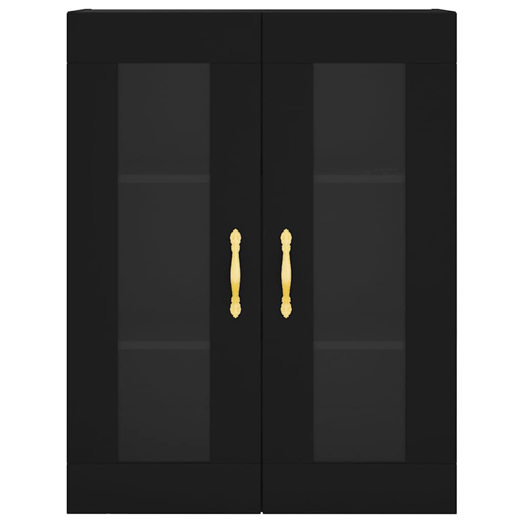 Wall Mounted Cabinet Black 69.5x34x90 cm