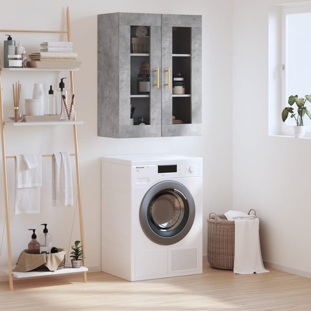 Wall Mounted Cabinet Concrete Grey 69.5x34x90 cm