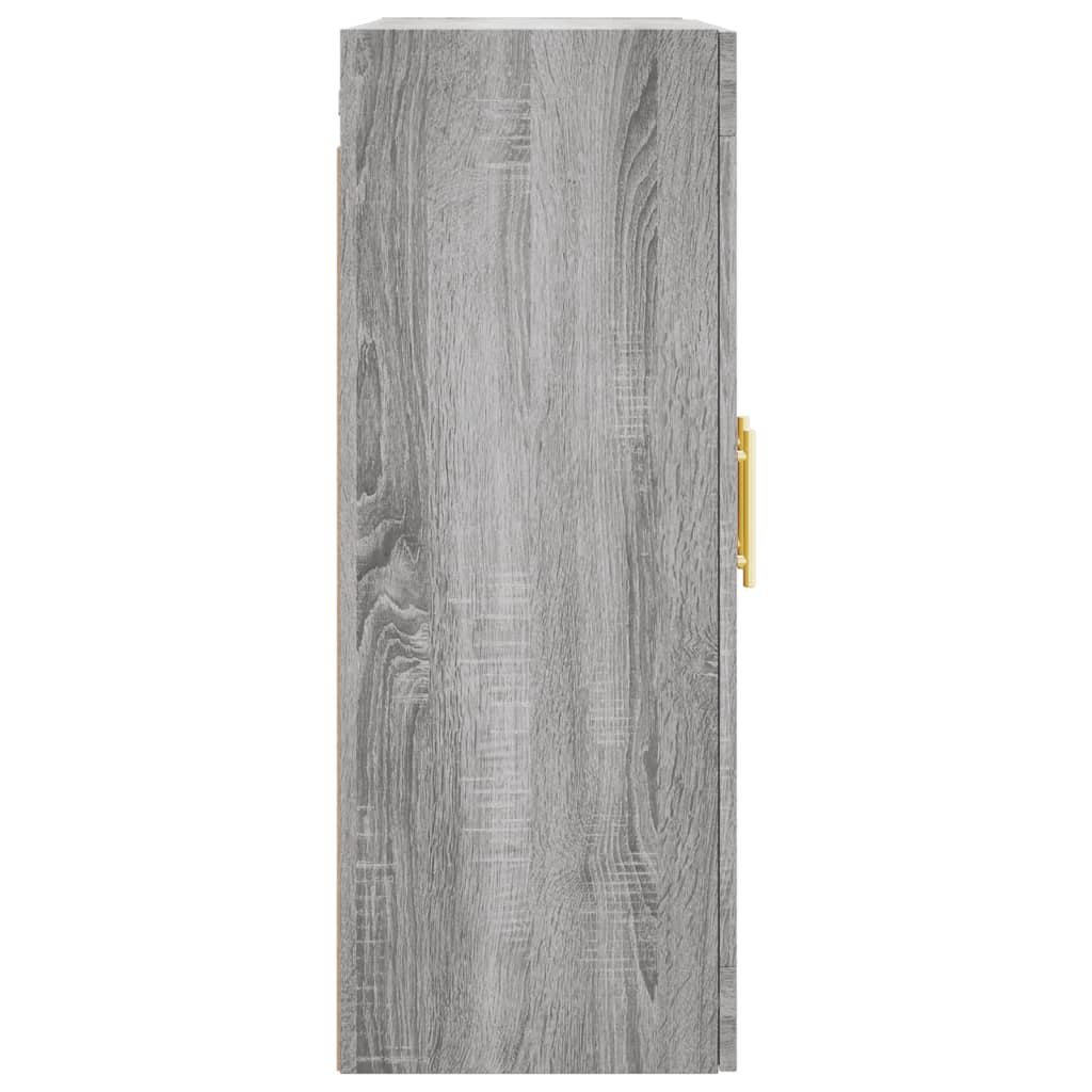Wall Mounted Cabinet Grey Sonoma 69.5x34x90 cm