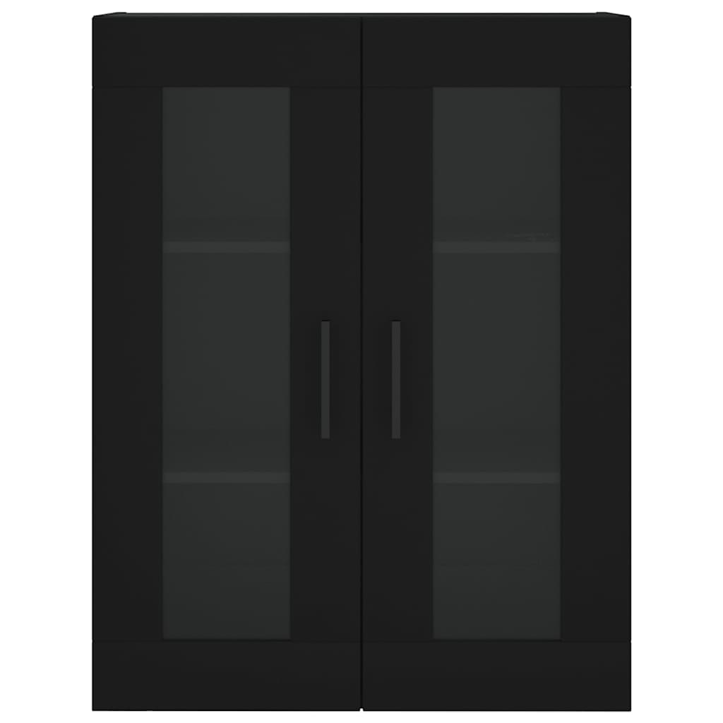 Wall Mounted Cabinet Black 69.5x34x90 cm