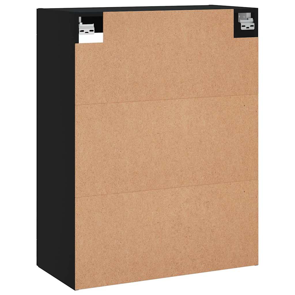 Wall Mounted Cabinet Black 69.5x34x90 cm