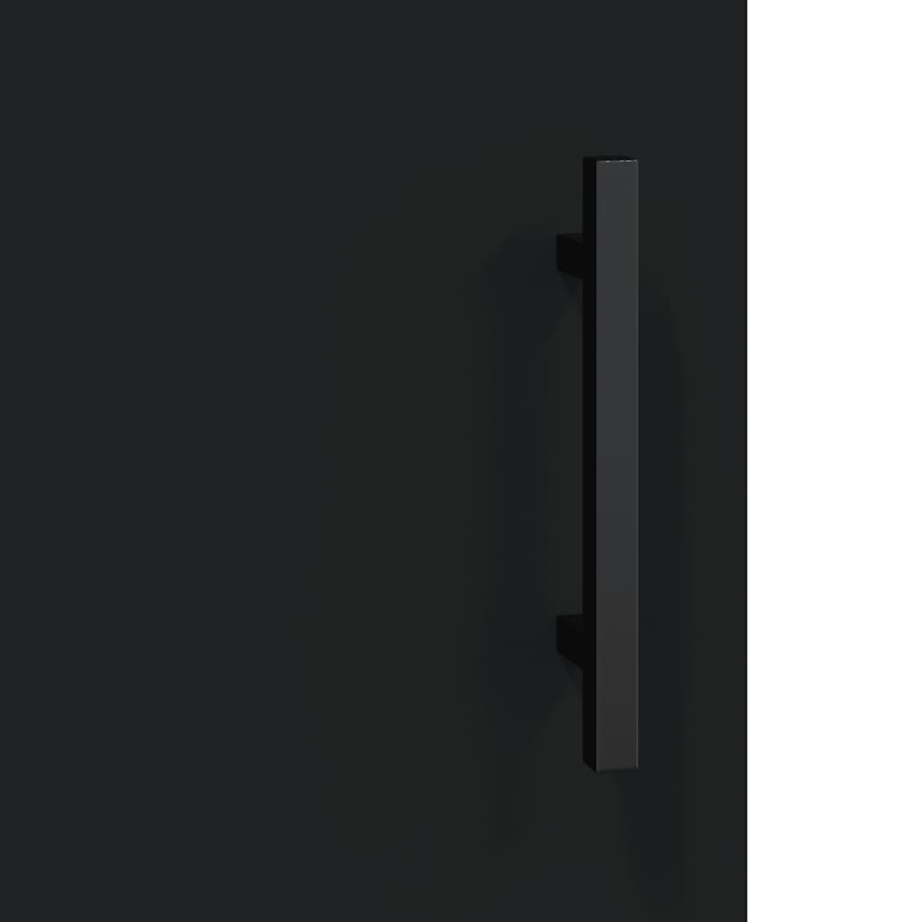 Wall Mounted Cabinet Black 69.5x34x90 cm