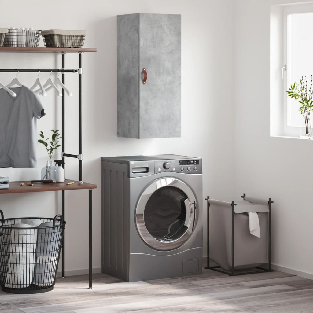 Wall Mounted Cabinet Concrete Grey 34,5x34x90 cm