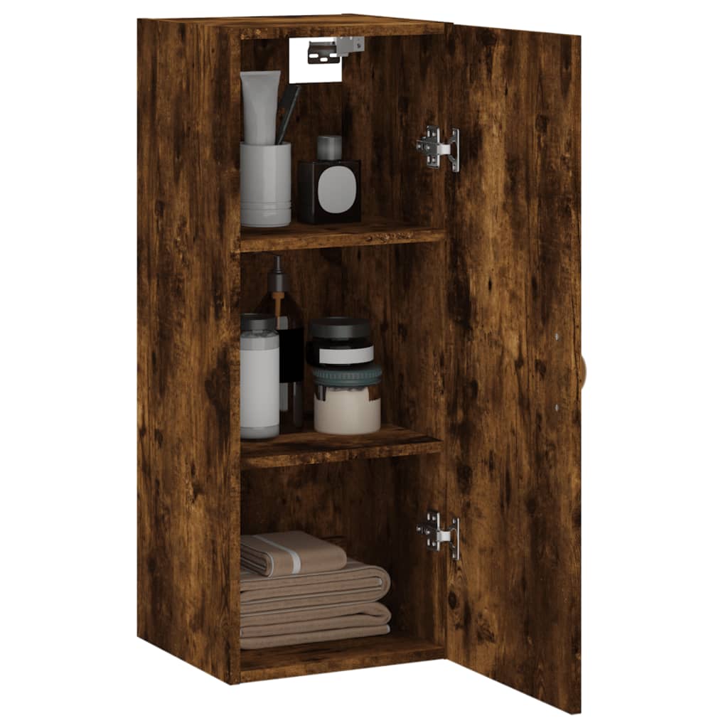 vidaXL Wall Mounted Cabinet Smoked Oak 34.5x34x90 cm