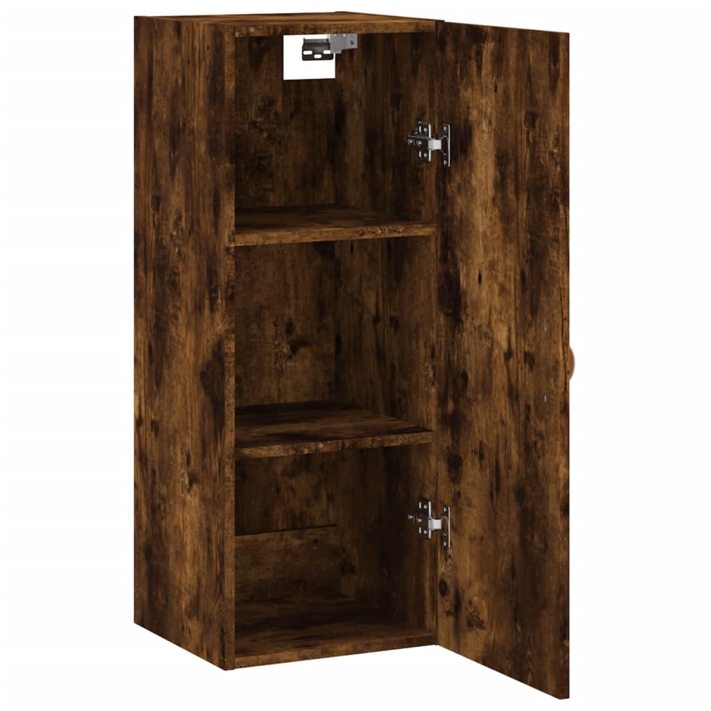 vidaXL Wall Mounted Cabinet Smoked Oak 34.5x34x90 cm