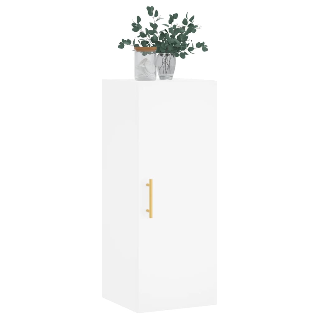 Wall Mounted Cabinet White 34,5x34x90 cm
