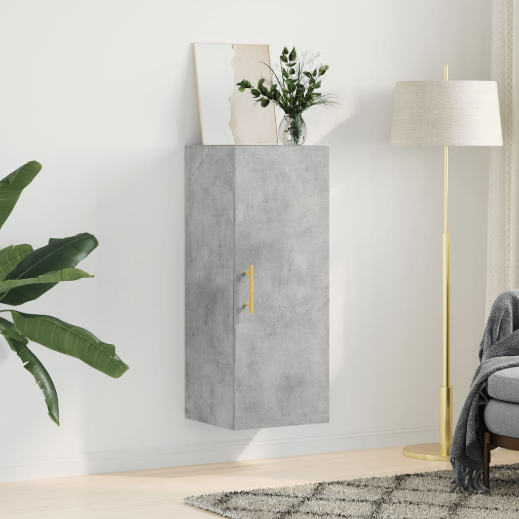 Wall Mounted Cabinet Concrete Grey 34,5x34x90 cm