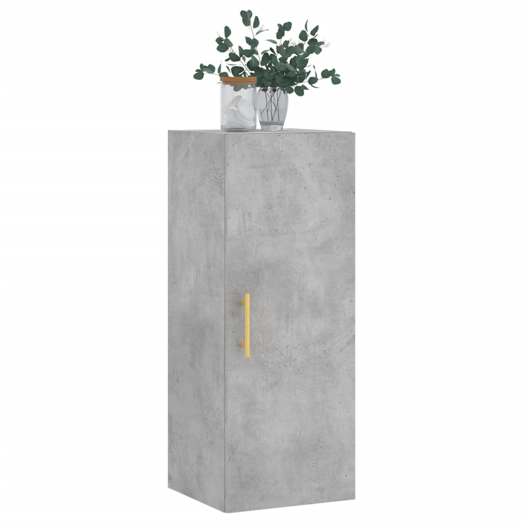 Wall Mounted Cabinet Concrete Grey 34,5x34x90 cm