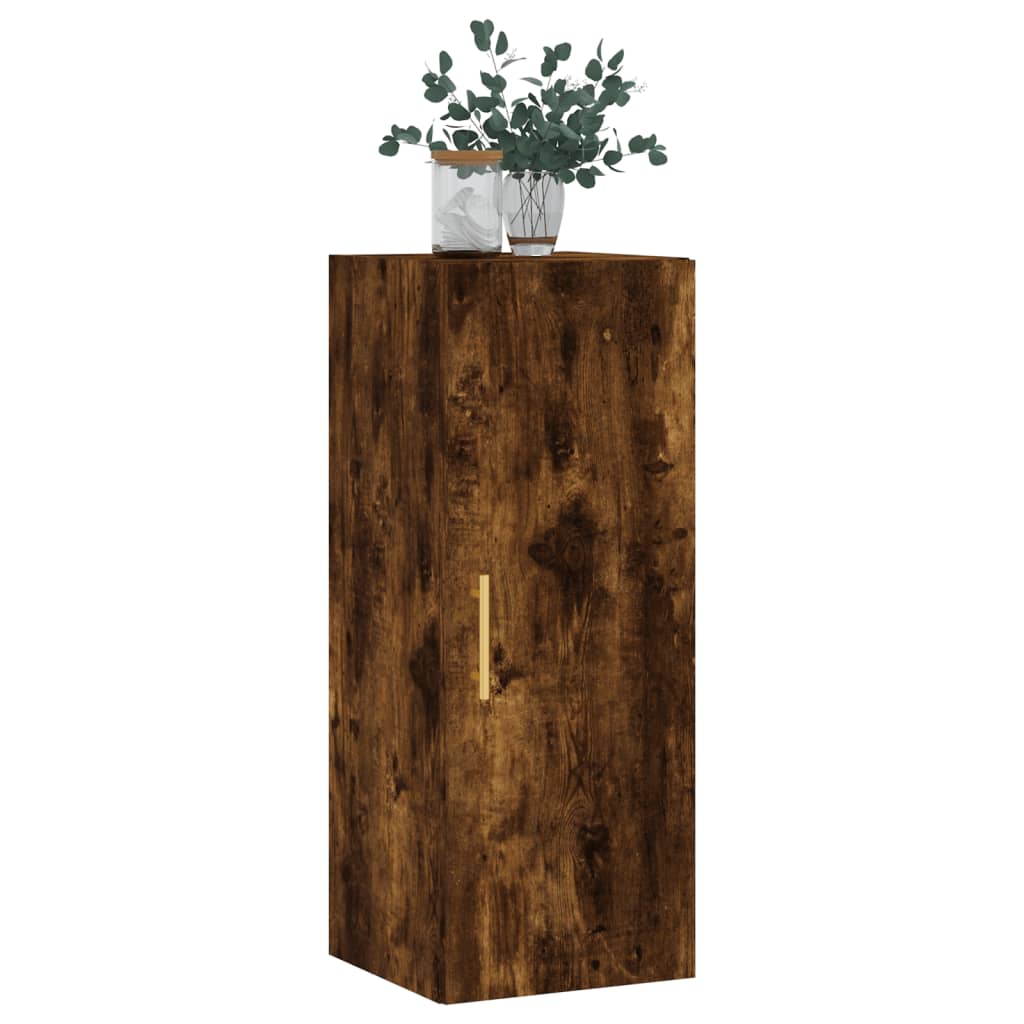 Wall Mounted Cabinet Smoked Oak 34,5x34x90 cm