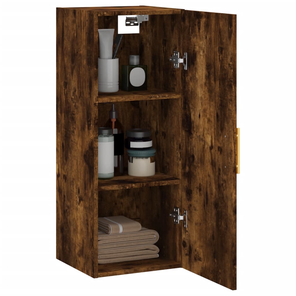 Wall Mounted Cabinet Smoked Oak 34,5x34x90 cm