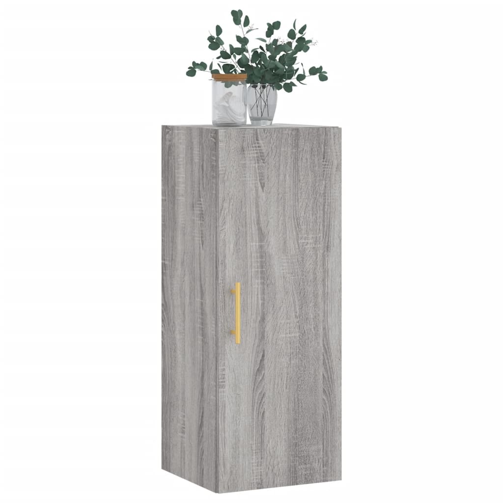 Wall Mounted Cabinet Grey Sonoma 34,5x34x90 cm