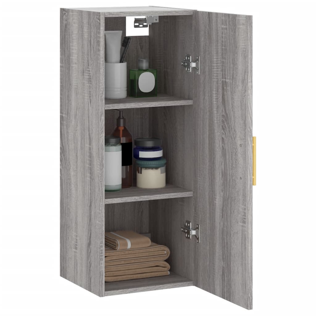 Wall Mounted Cabinet Grey Sonoma 34,5x34x90 cm