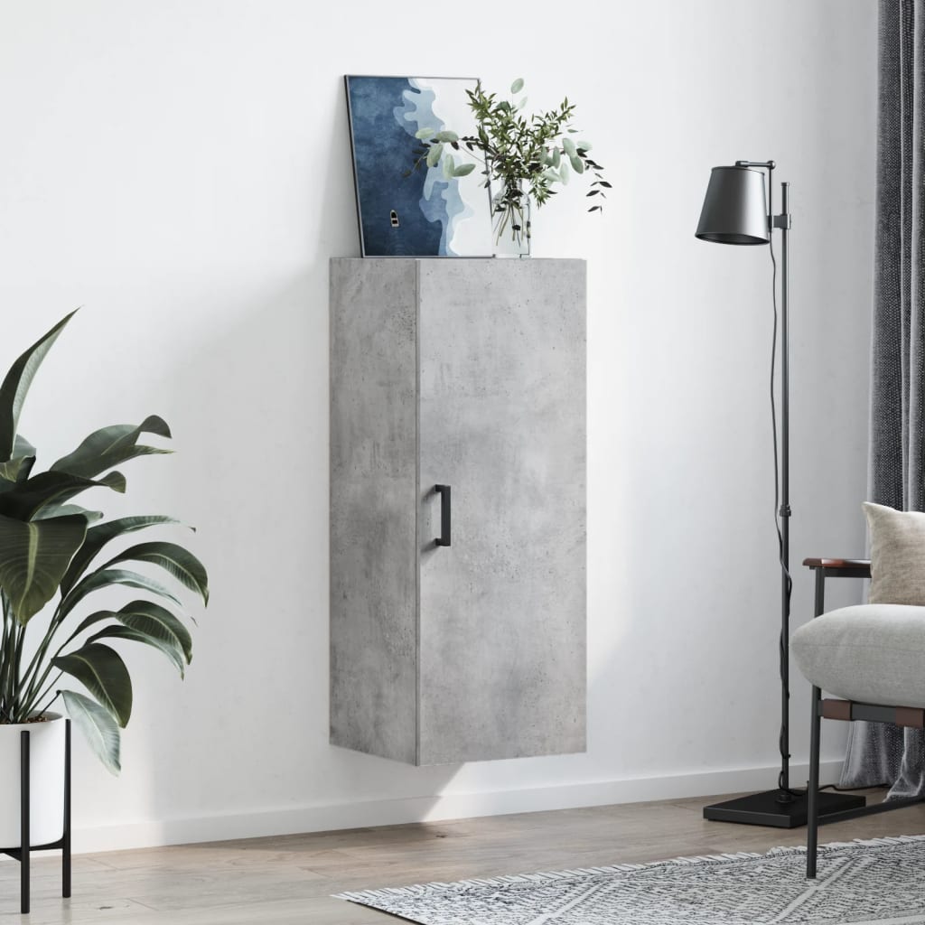 Wall Mounted Cabinet Concrete Grey 34,5x34x90 cm