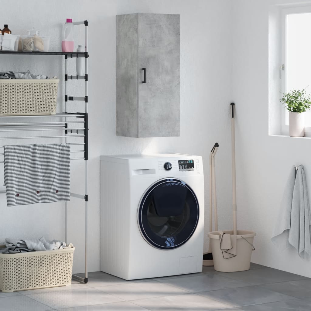 Wall Mounted Cabinet Concrete Grey 34,5x34x90 cm