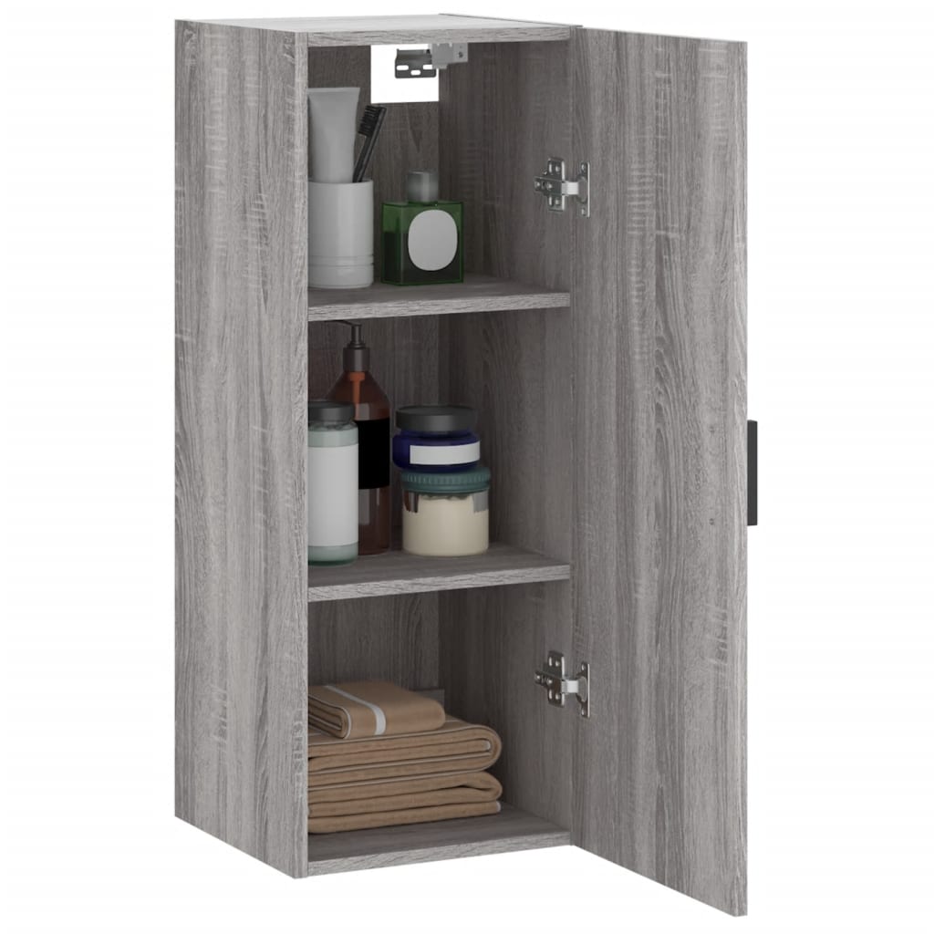 Wall Mounted Cabinet Grey Sonoma 34,5x34x90 cm