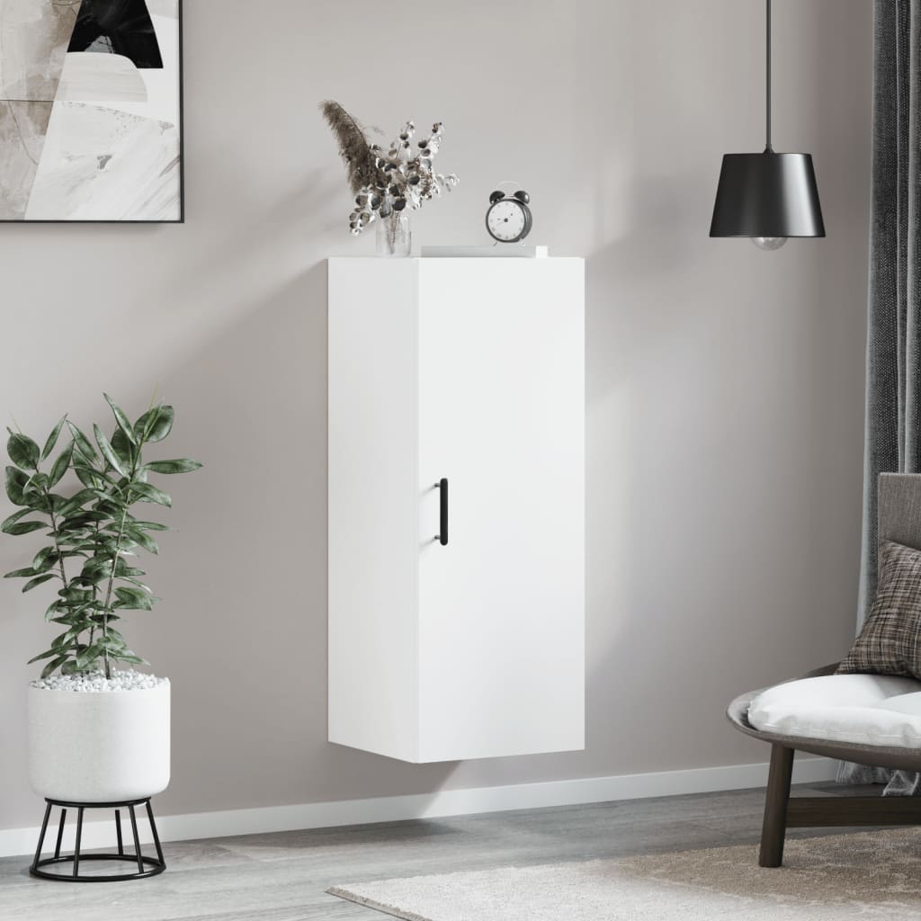 Wall Mounted Cabinet White 34,5x34x90 cm
