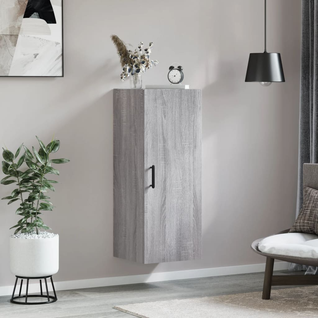 Wall Mounted Cabinet Grey Sonoma 34,5x34x90 cm