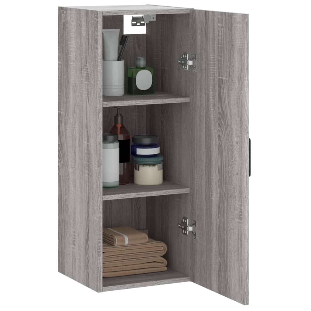 Wall Mounted Cabinet Grey Sonoma 34,5x34x90 cm
