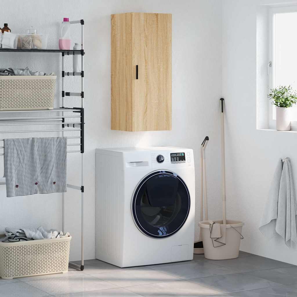 Wall Mounted Cabinet Sonoma Oak 34,5x34x90 cm