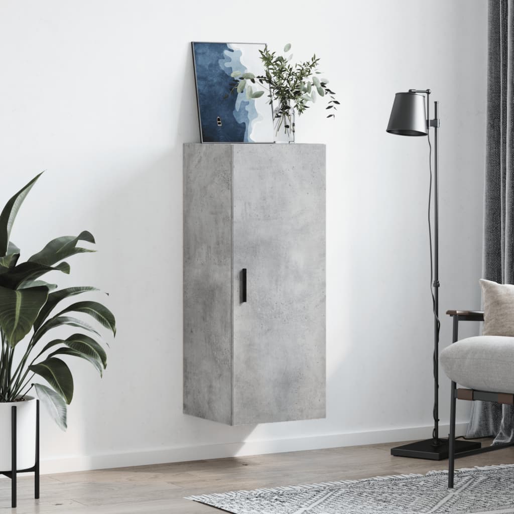 Wall Mounted Cabinet Concrete Grey 34,5x34x90 cm