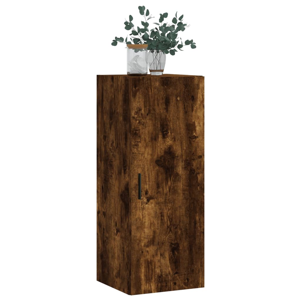Wall Mounted Cabinet Smoked Oak 34,5x34x90 cm