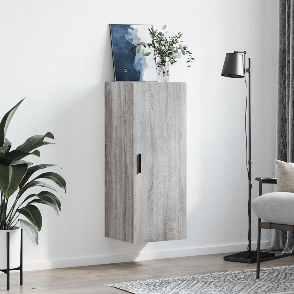 Wall Mounted Cabinet Grey Sonoma 34,5x34x90 cm