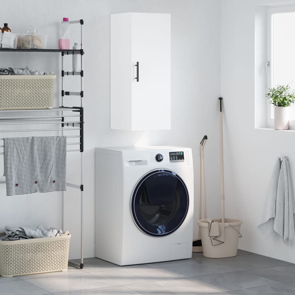 Wall Mounted Cabinet White 34,5x34x90 cm