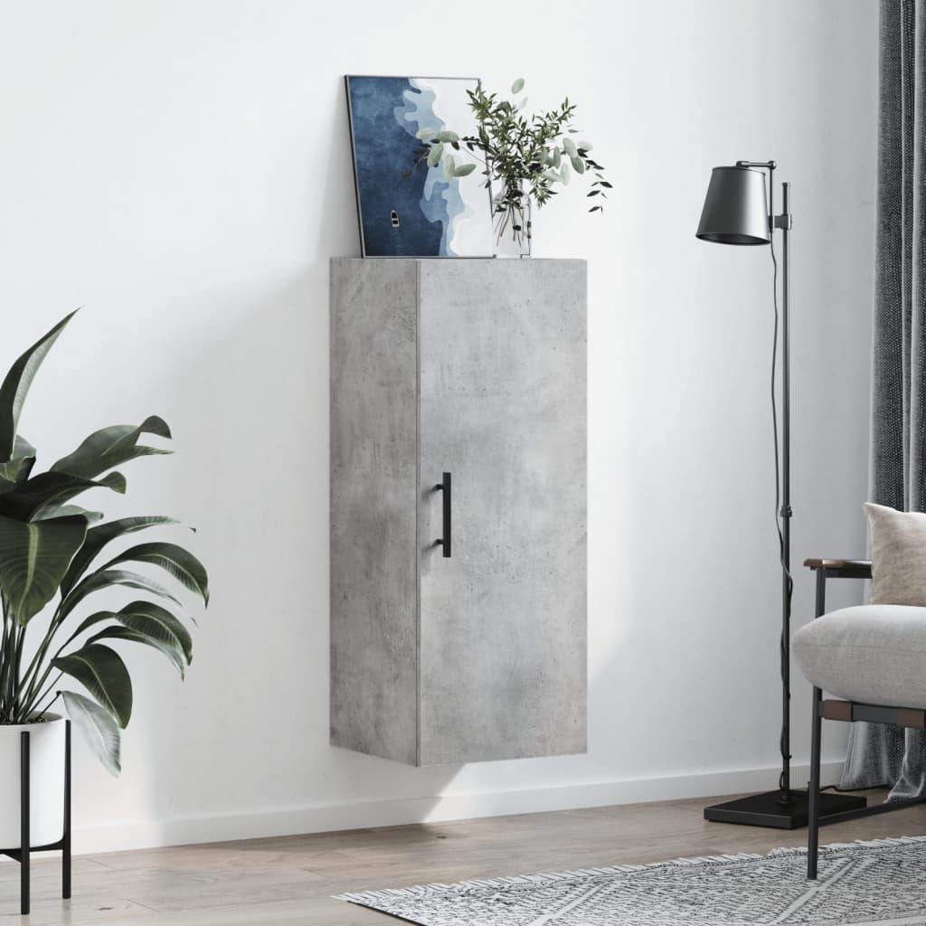 Wall Mounted Cabinet Concrete Grey 34,5x34x90 cm