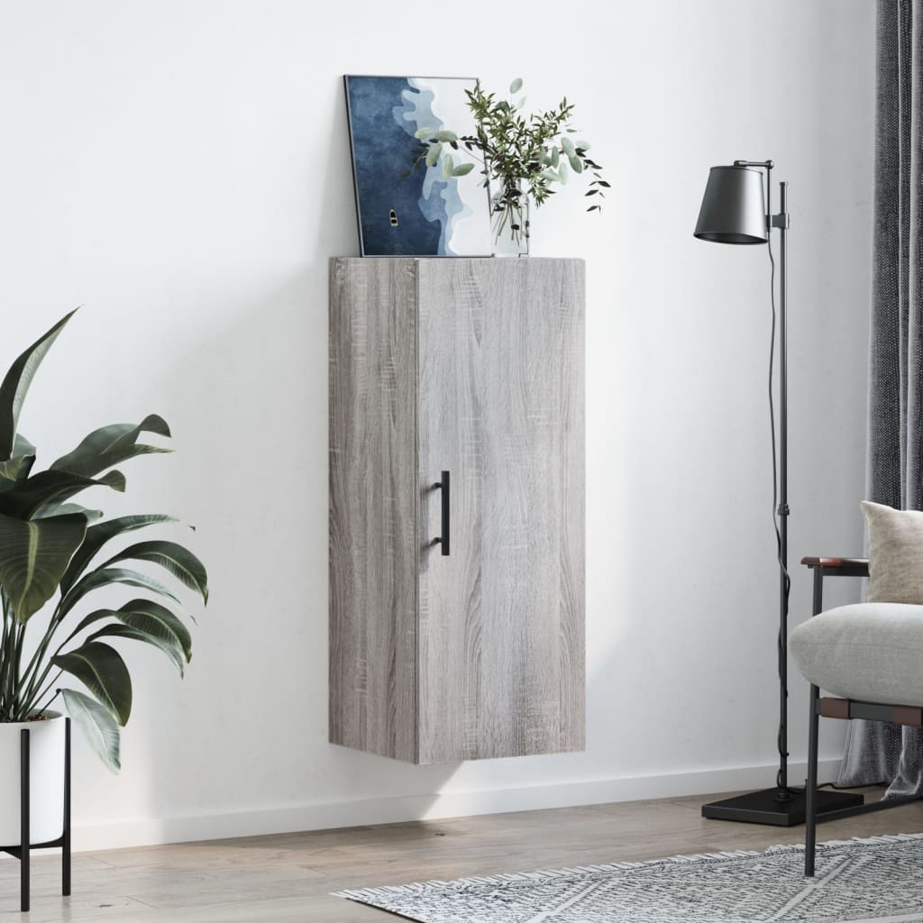 Wall Mounted Cabinet Grey Sonoma 34,5x34x90 cm