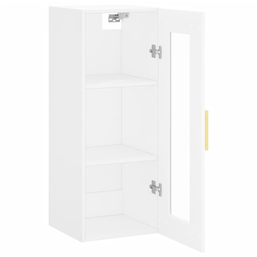 Wall Mounted Cabinet White 34,5x34x90 cm