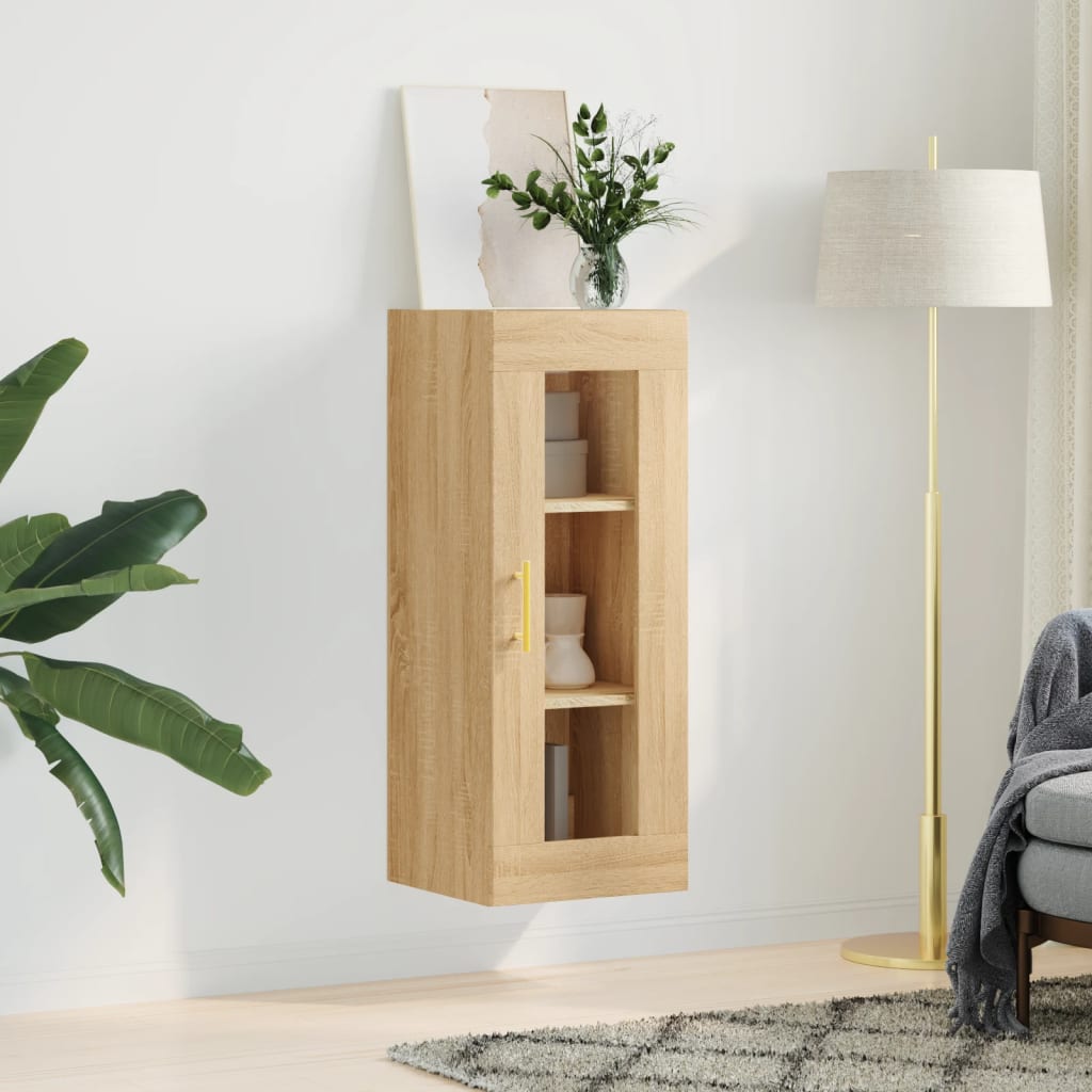 Wall Mounted Cabinet Sonoma Oak 34,5x34x90 cm