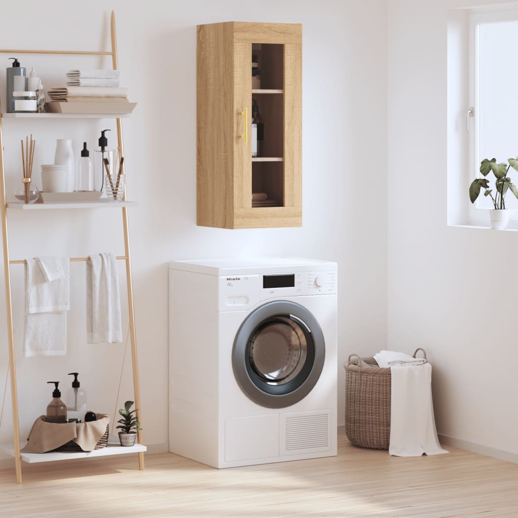 Wall Mounted Cabinet Sonoma Oak 34,5x34x90 cm
