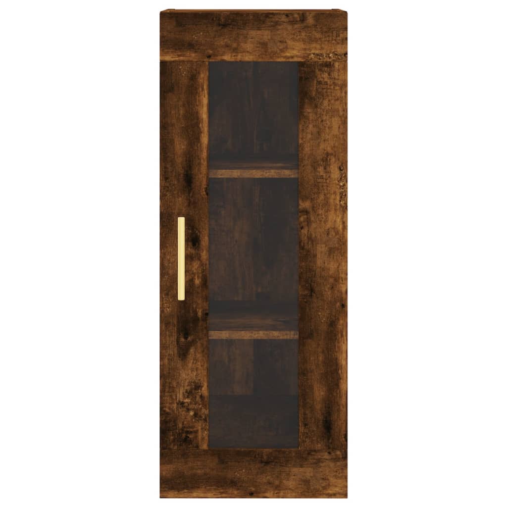 Wall Mounted Cabinet Smoked Oak 34,5x34x90 cm