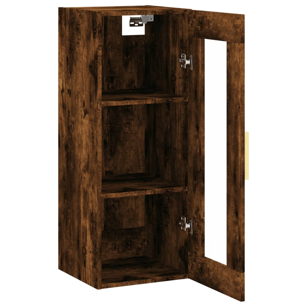 Wall Mounted Cabinet Smoked Oak 34,5x34x90 cm