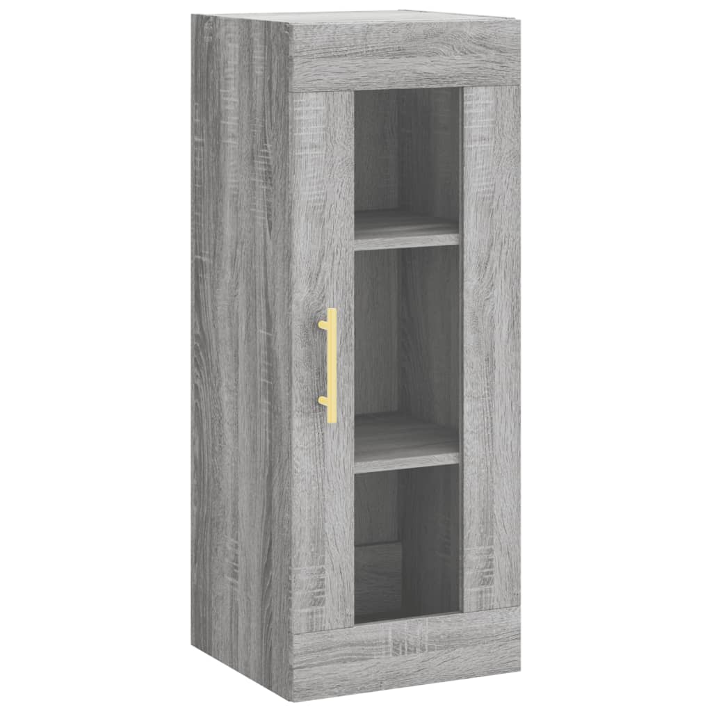 Wall Mounted Cabinet Grey Sonoma 34,5x34x90 cm