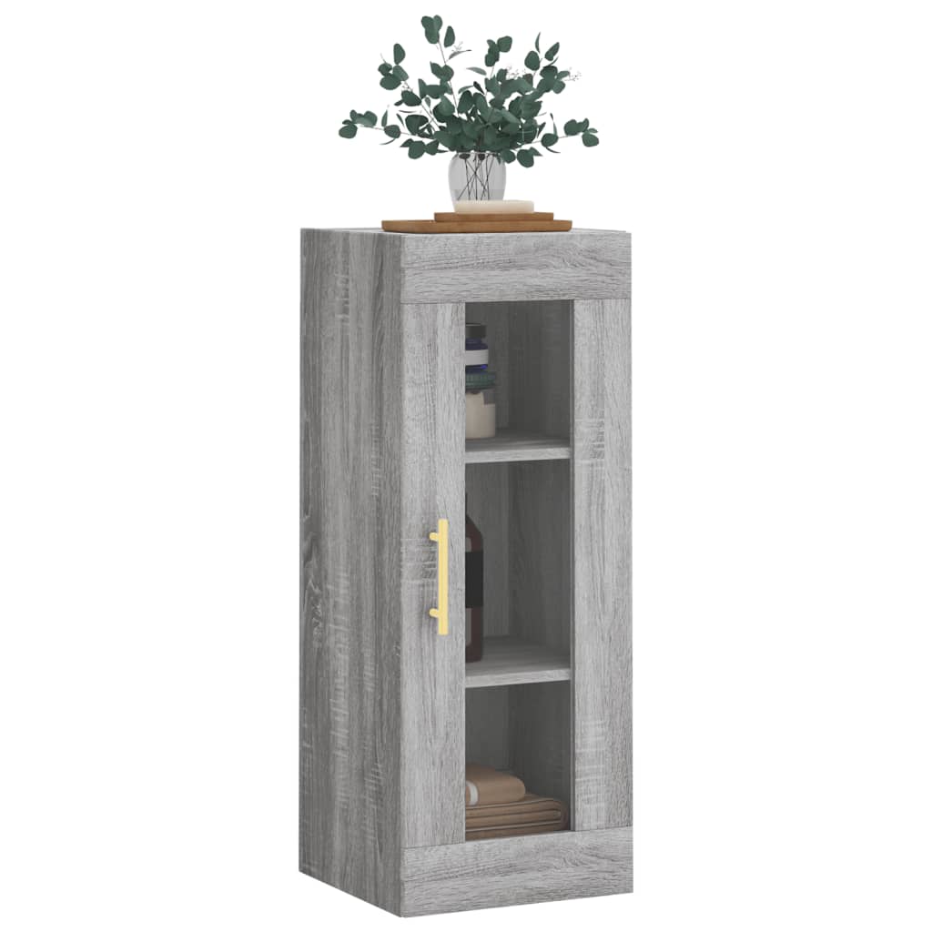 Wall Mounted Cabinet Grey Sonoma 34,5x34x90 cm