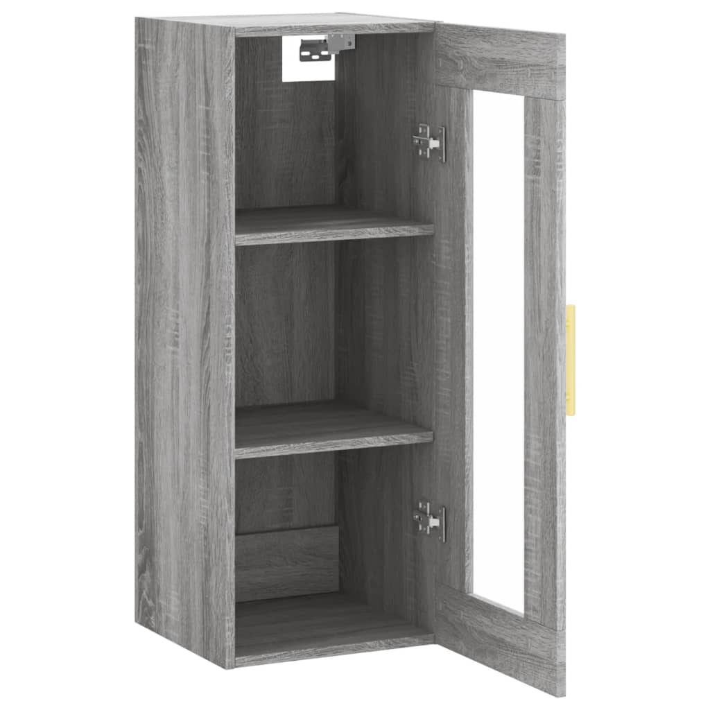 Wall Mounted Cabinet Grey Sonoma 34,5x34x90 cm