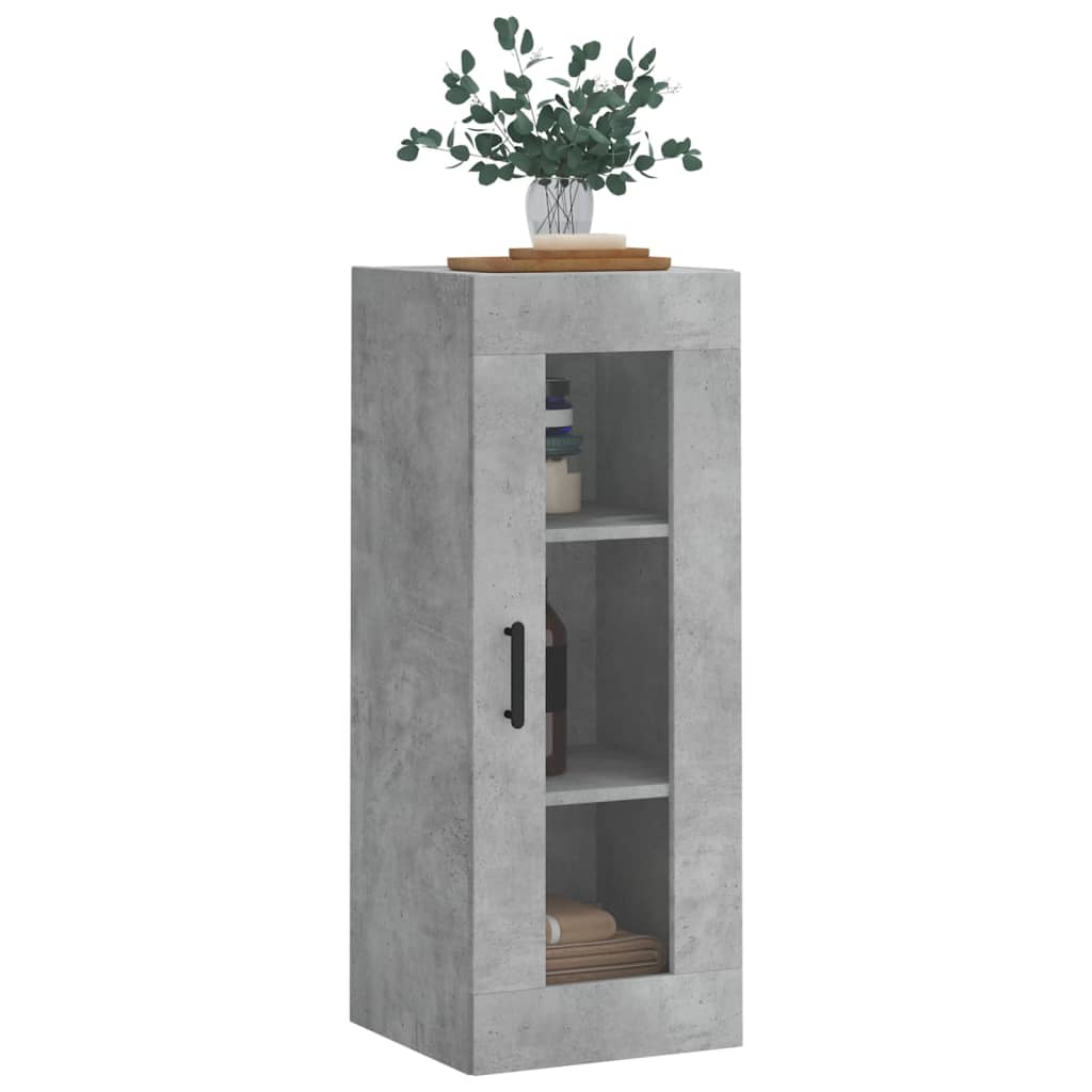Wall Mounted Cabinet Concrete Grey 34,5x34x90 cm