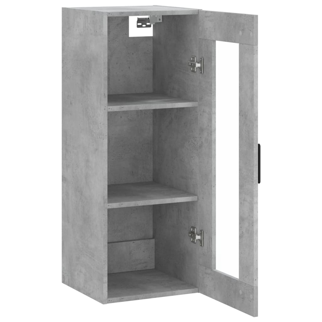 Wall Mounted Cabinet Concrete Grey 34,5x34x90 cm