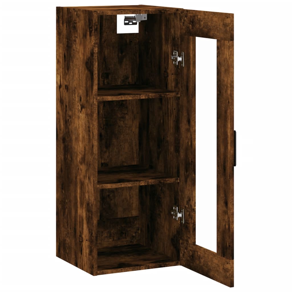 Wall Mounted Cabinet Smoked Oak 34,5x34x90 cm