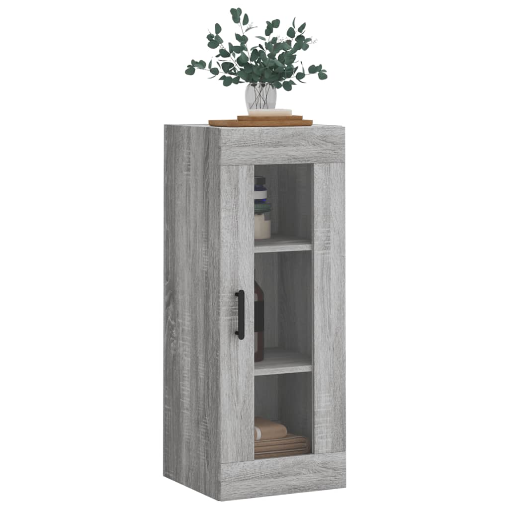 Wall Mounted Cabinet Grey Sonoma 34,5x34x90 cm