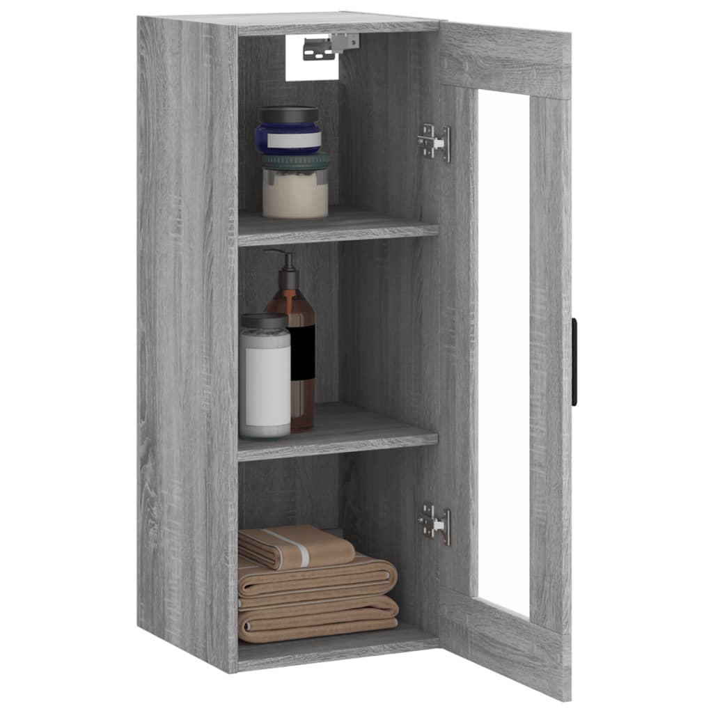 Wall Mounted Cabinet Grey Sonoma 34,5x34x90 cm